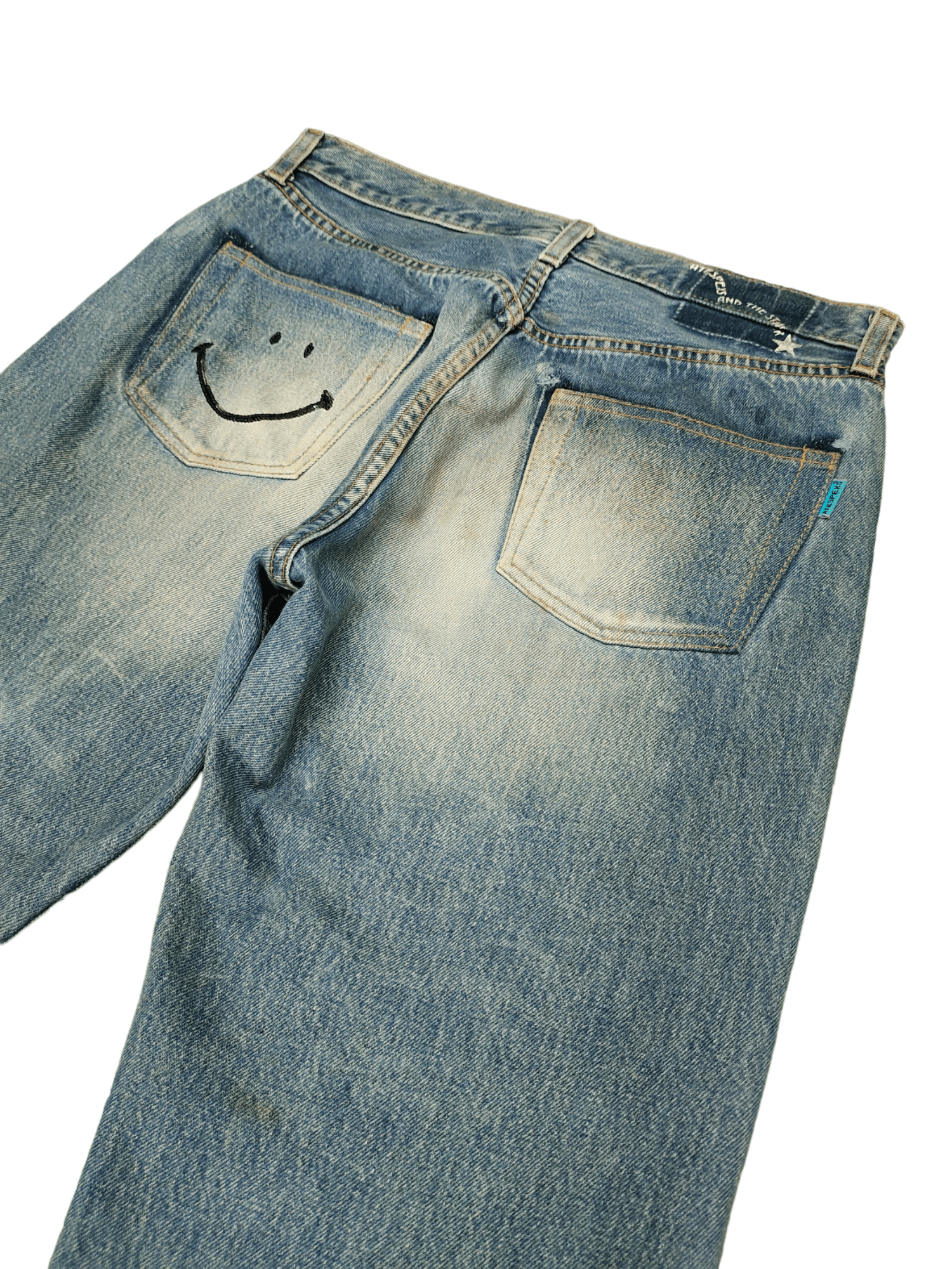Levi's Vintage Levis X Atespexs Japan Rebulit Destroy Denim Jeans Size US 32 / EU 48 - 3 Thumbnail