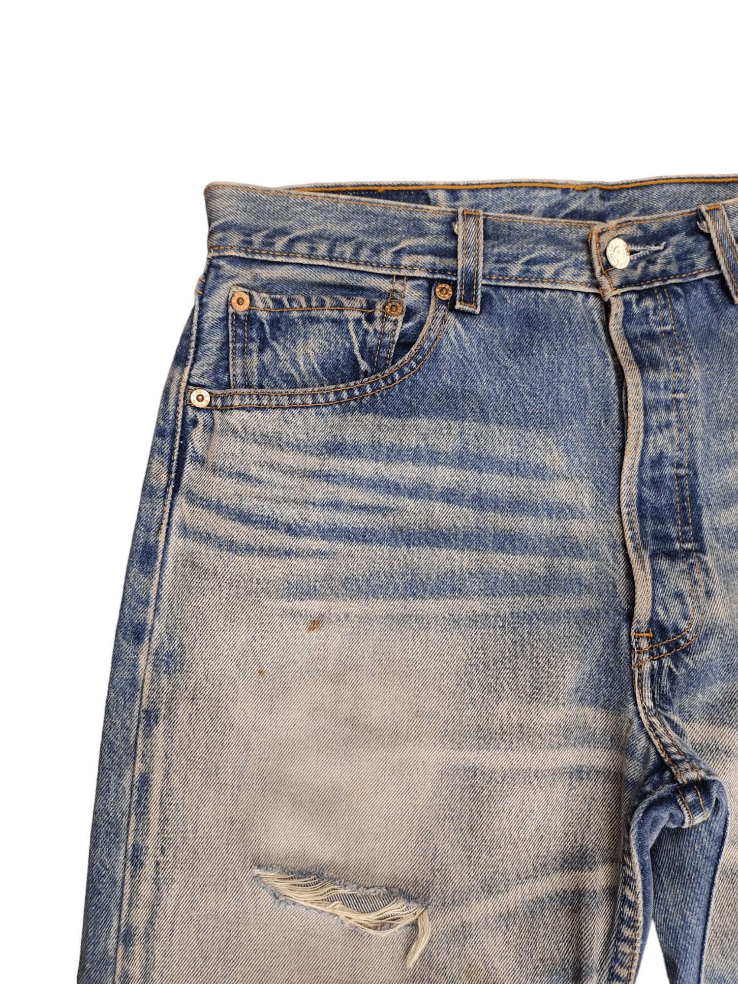 Levi's Vintage Levis X Atespexs Japan Rebulit Destroy Denim Jeans Size US 32 / EU 48 - 12 Thumbnail