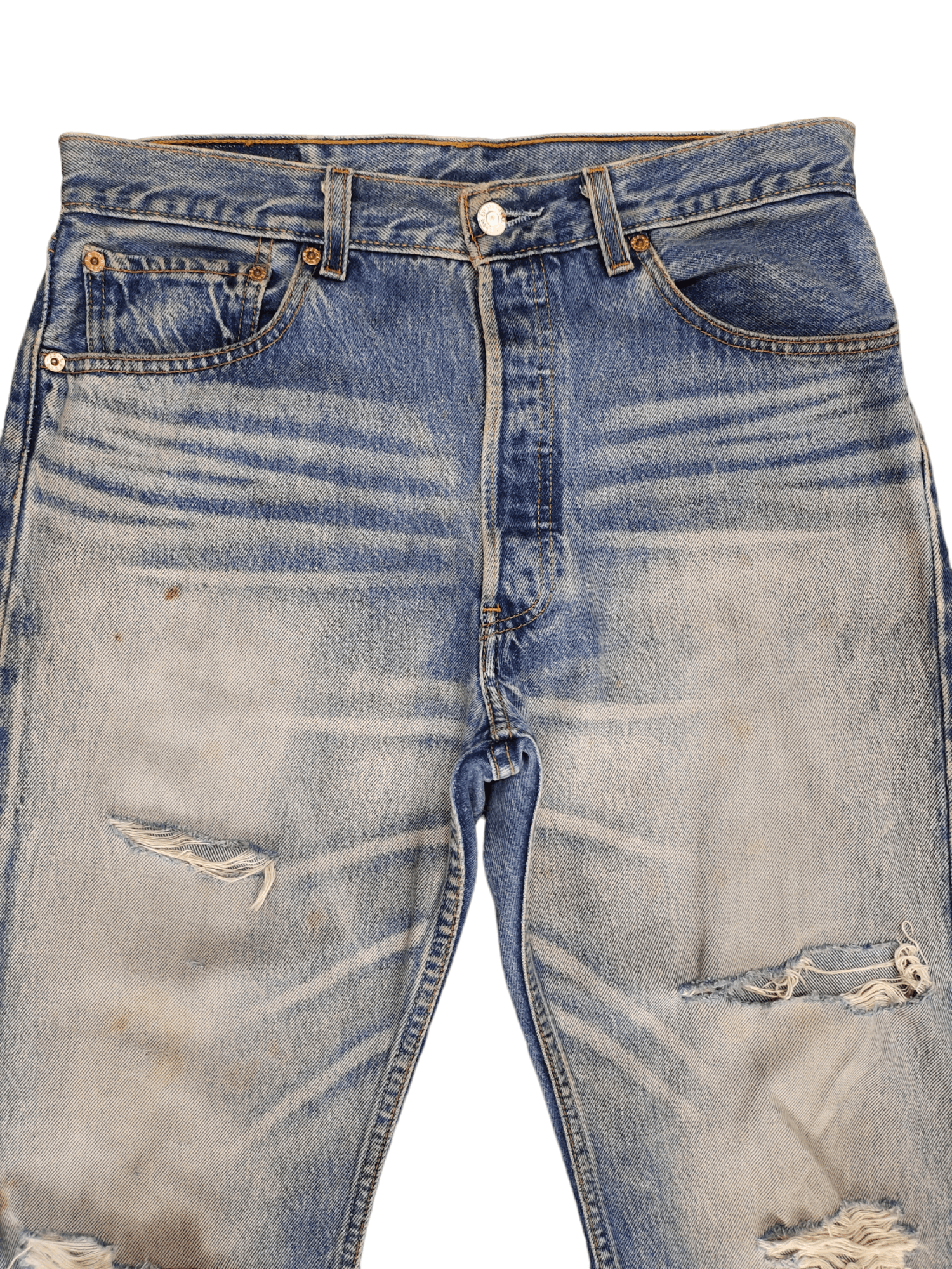Levi's Vintage Levis X Atespexs Japan Rebulit Destroy Denim Jeans Size US 32 / EU 48 - 10 Thumbnail