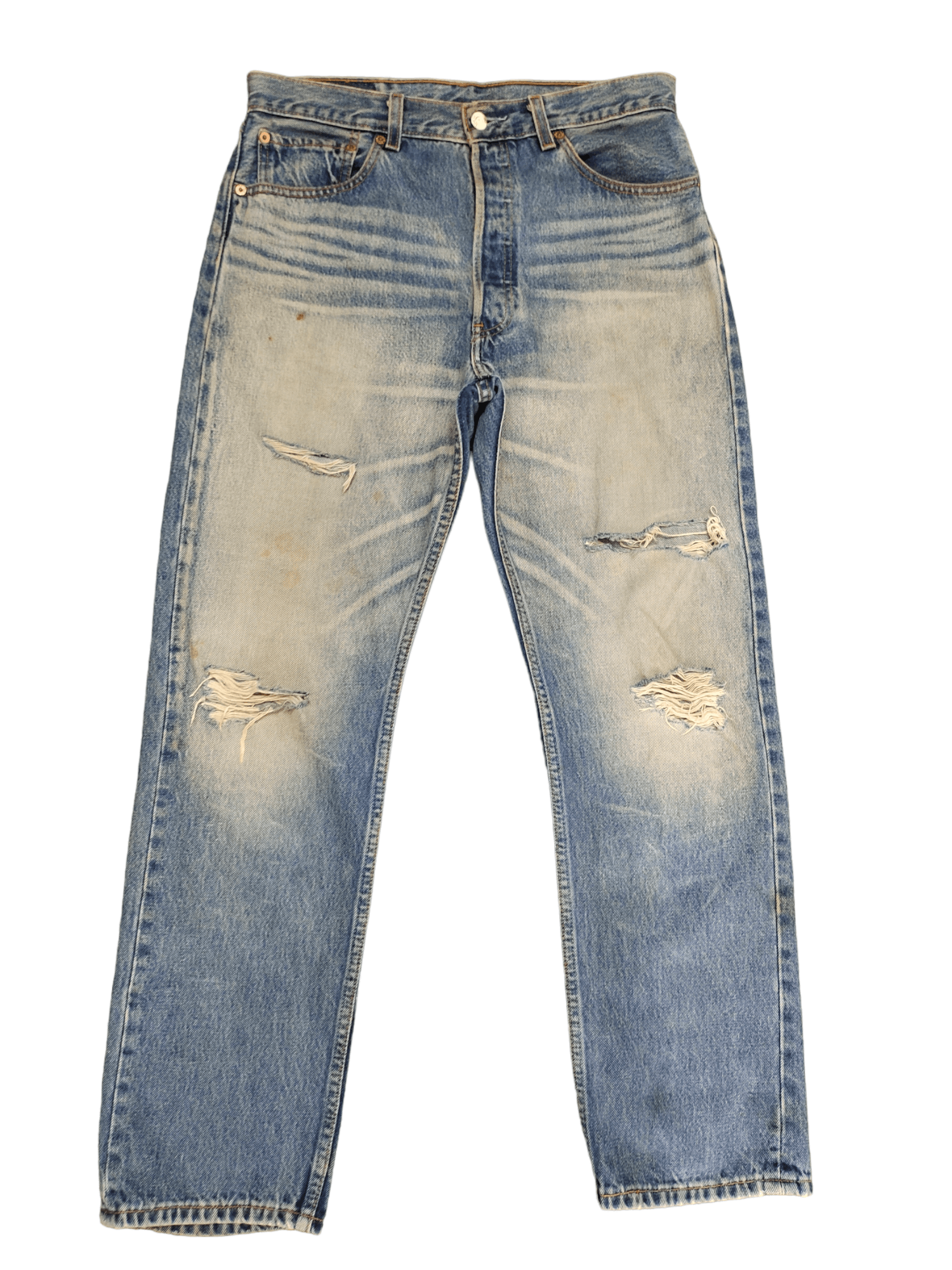 Levi's Vintage Levis X Atespexs Japan Rebulit Destroy Denim Jeans Size US 32 / EU 48 - 9 Thumbnail