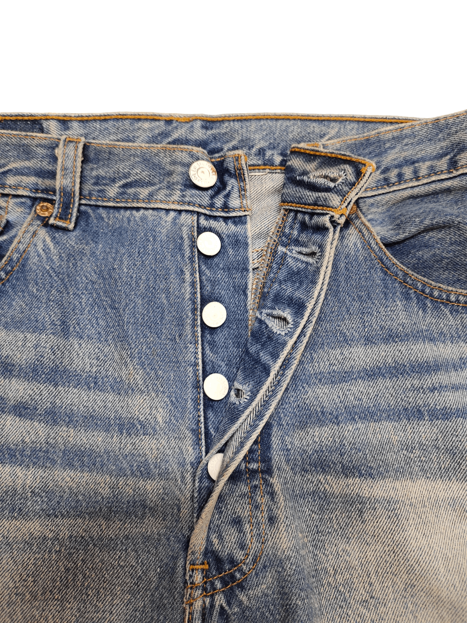 Levi's Vintage Levis X Atespexs Japan Rebulit Destroy Denim Jeans Size US 32 / EU 48 - 17 Thumbnail