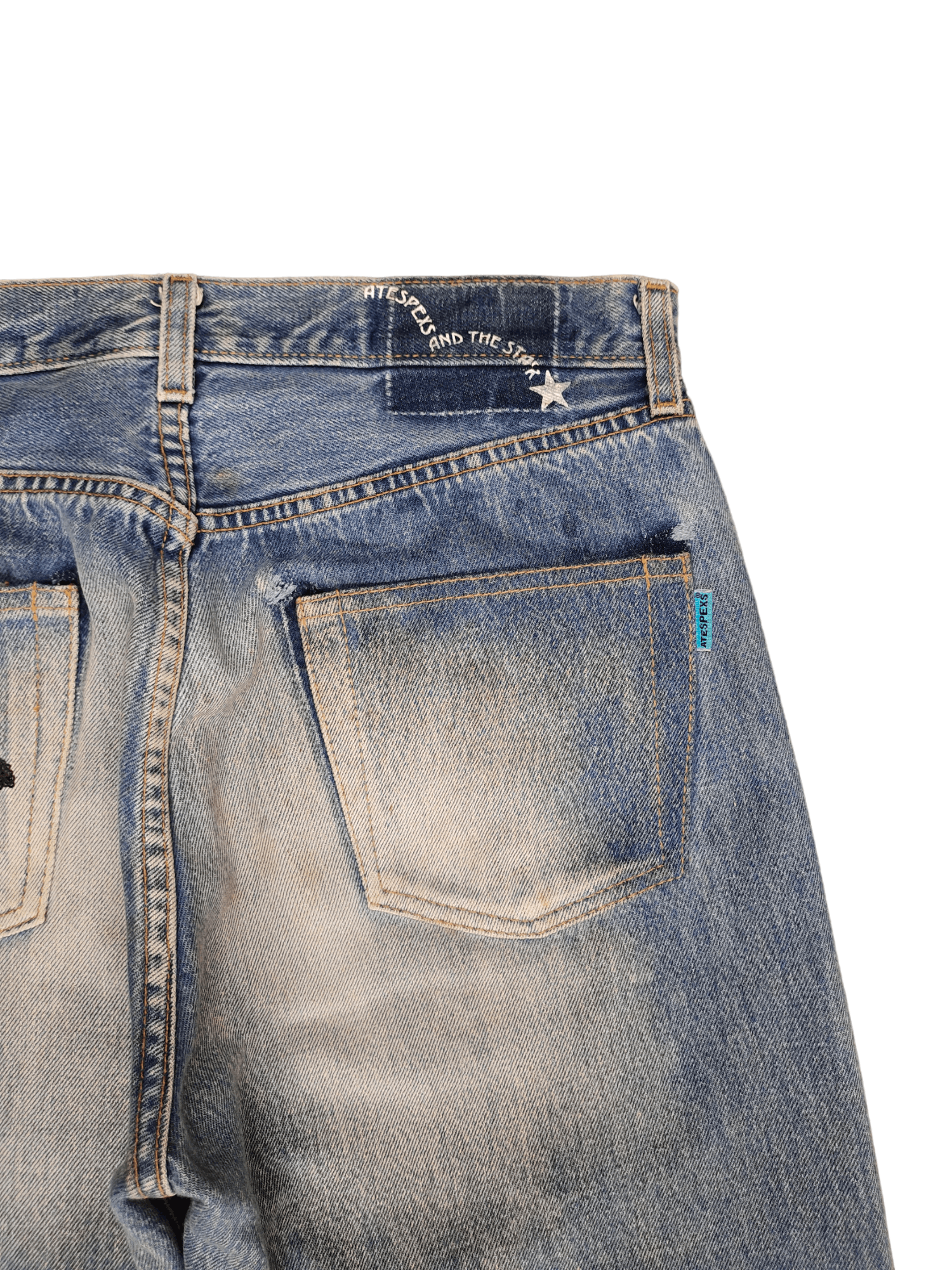Levi's Vintage Levis X Atespexs Japan Rebulit Destroy Denim Jeans Size US 32 / EU 48 - 5 Thumbnail