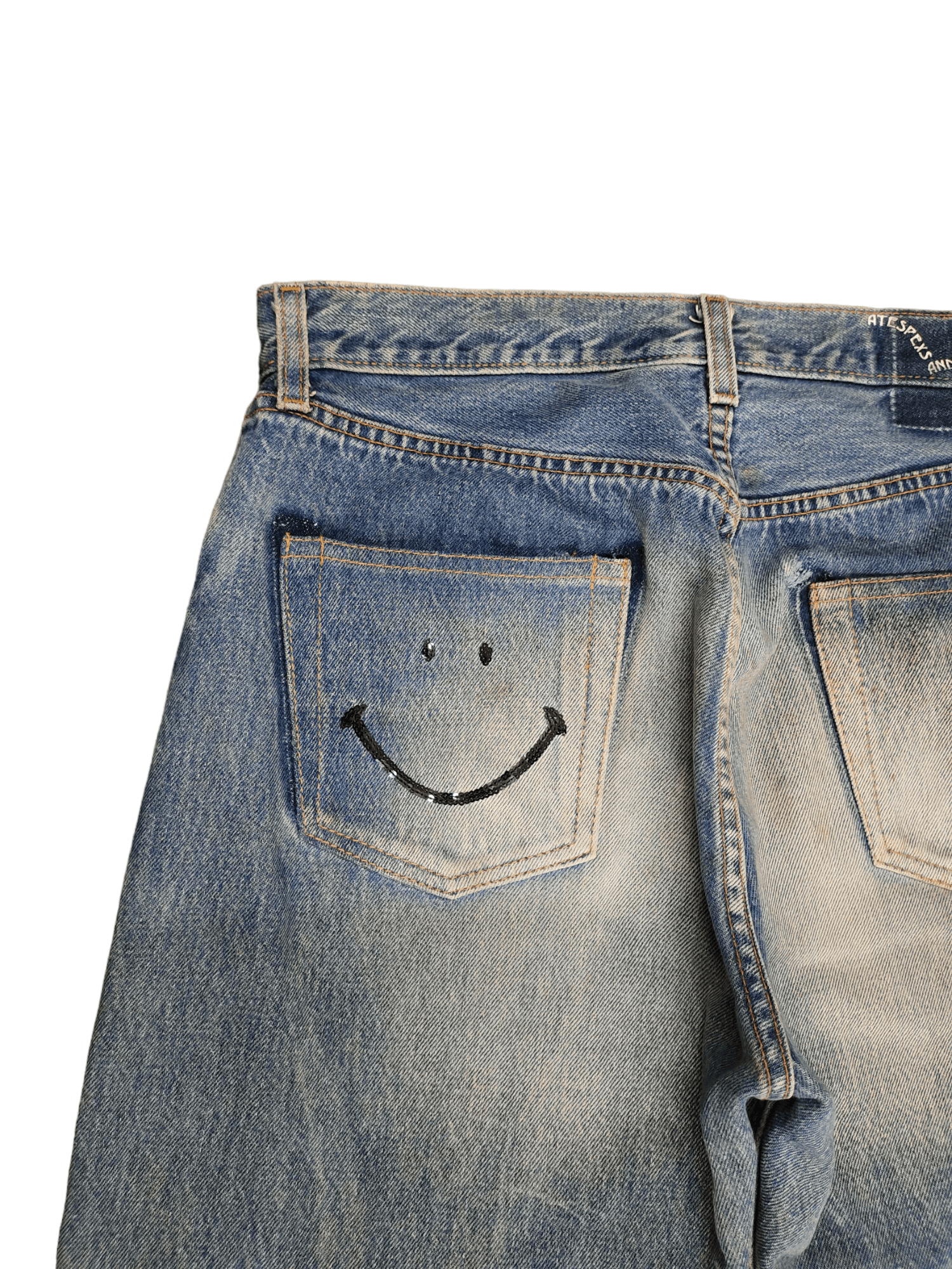 Levi's Vintage Levis X Atespexs Japan Rebulit Destroy Denim Jeans Size US 32 / EU 48 - 6 Thumbnail
