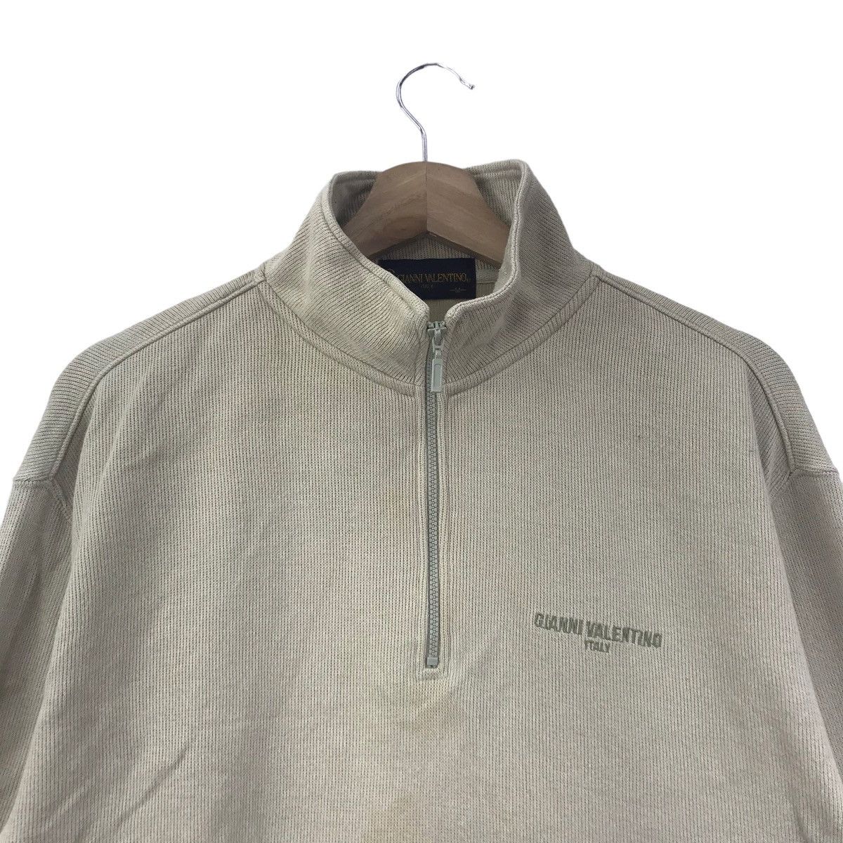 Vintage GIANNI VALENTINO GV Paris JapaneseBrand HalfZipperSweatshirt Size US M / EU 48-50 / 2 - 2 Thumbnail