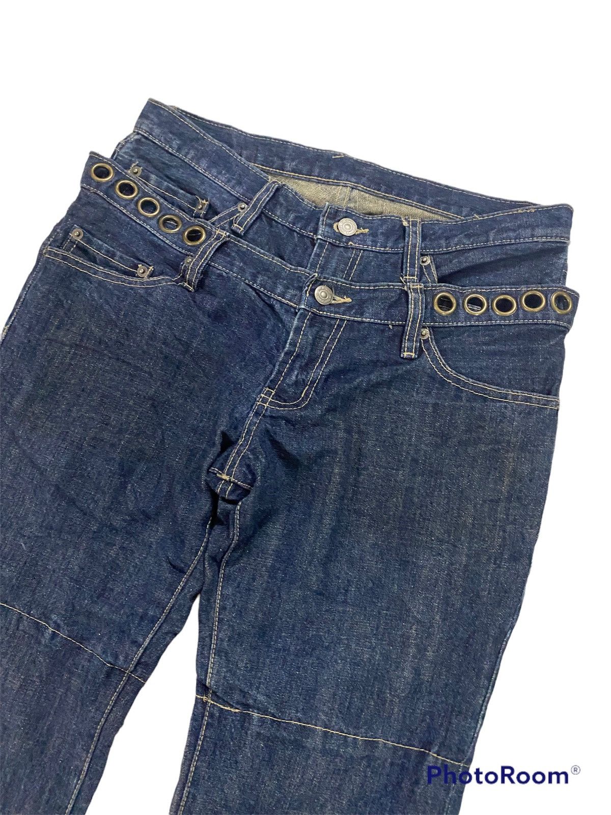 PPFM 💥Japanese Designer Ppfm Double Waist Denim Size US 31 - 5 Thumbnail