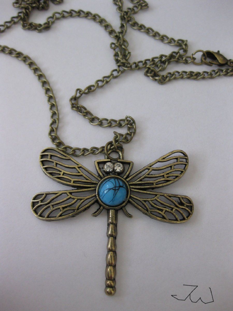 Jewelry Dragonfly Bronze Chain Necklace Size ONE SIZE - 1 Thumbnail