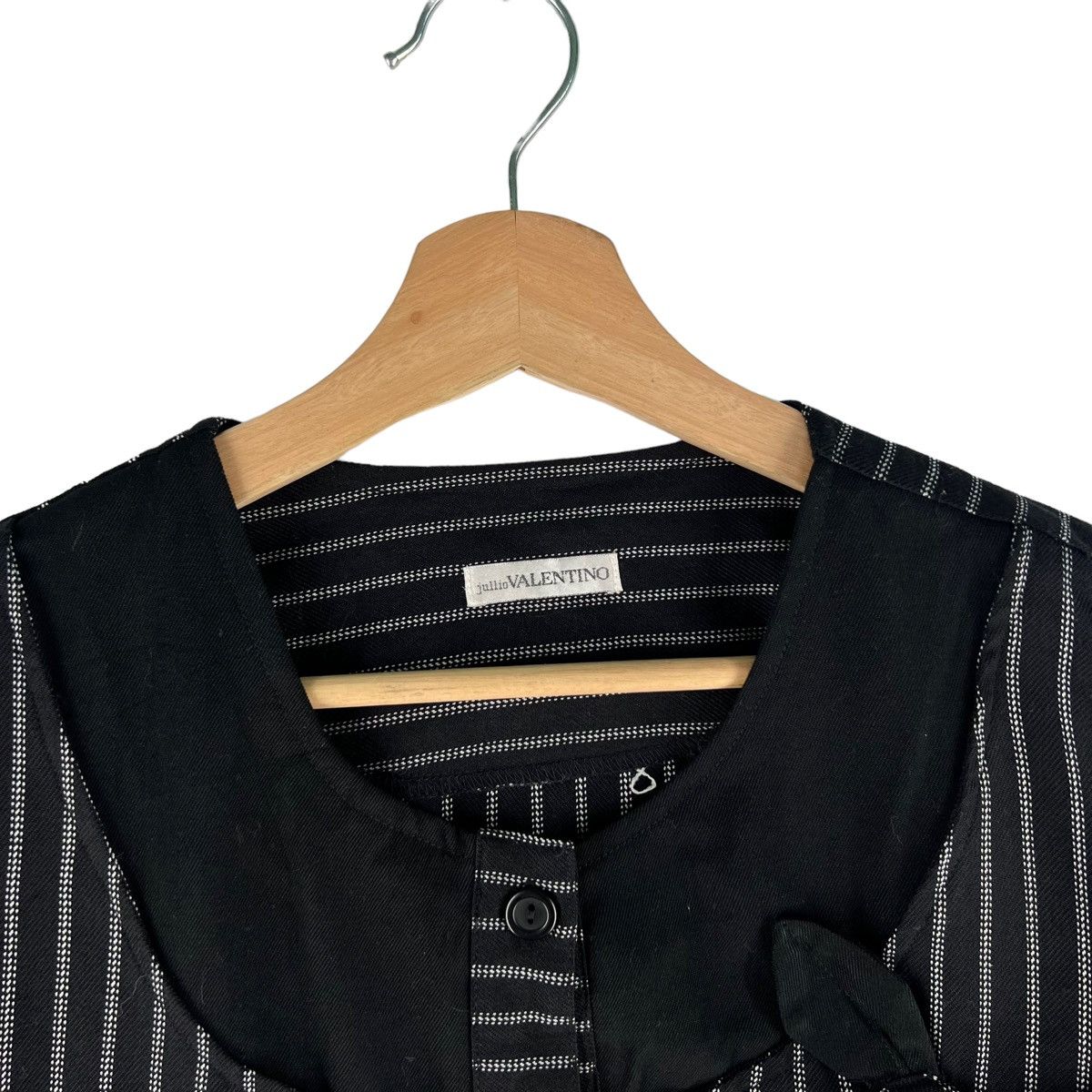 Japanese Brand VINTAGE JULLIO VALENTINO PINSTRIPED CHORE JACKET Size US M / EU 48-50 / 2 - 6 Thumbnail