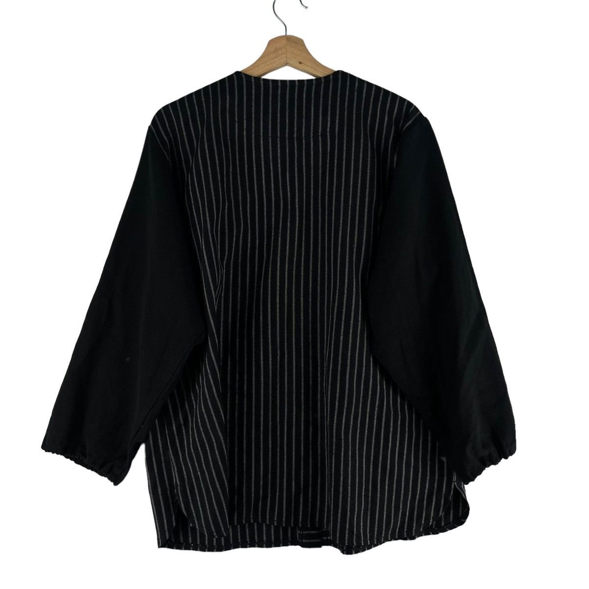 Japanese Brand VINTAGE JULLIO VALENTINO PINSTRIPED CHORE JACKET Size US M / EU 48-50 / 2 - 7 Thumbnail