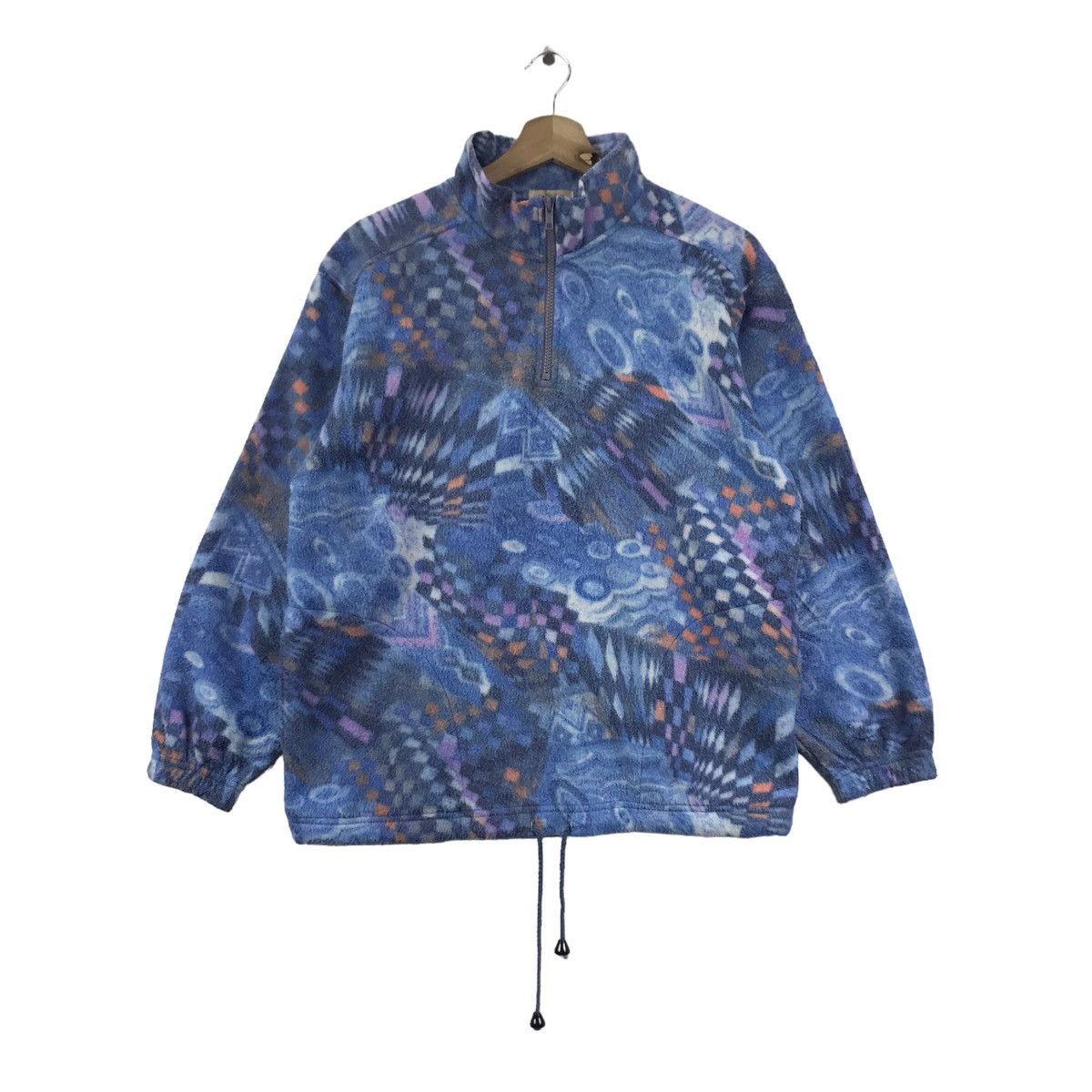 Vintage VALENTINO ORLANDI Italy Brand Half Zipper Overprint Sweater Size US M / EU 48-50 / 2 - 1 Thumbnail