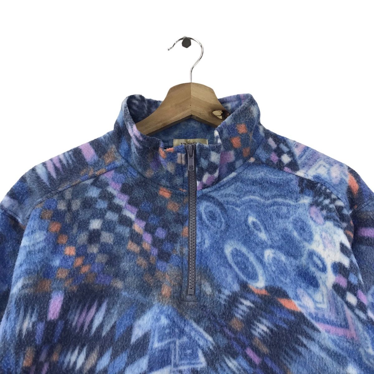Vintage VALENTINO ORLANDI Italy Brand Half Zipper Overprint Sweater Size US M / EU 48-50 / 2 - 2 Thumbnail