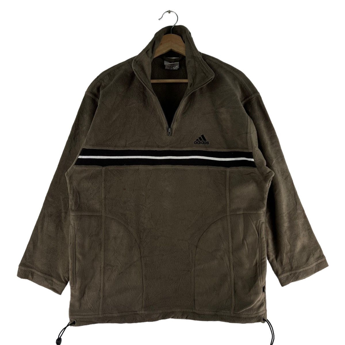 Adidas VINTAGE ADIDAS FLEECE JACKET RARE DESIGN Size US L / EU 52-54 / 3 - 8 Thumbnail