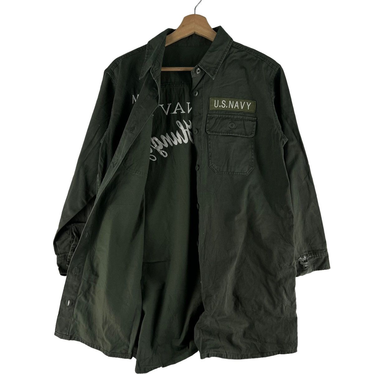Japanese Brand VINTAGE MILITARY WORK JACKET US NAVY STILL HUNGRY BIG LOGO Size US M / EU 48-50 / 2 - 9 Thumbnail
