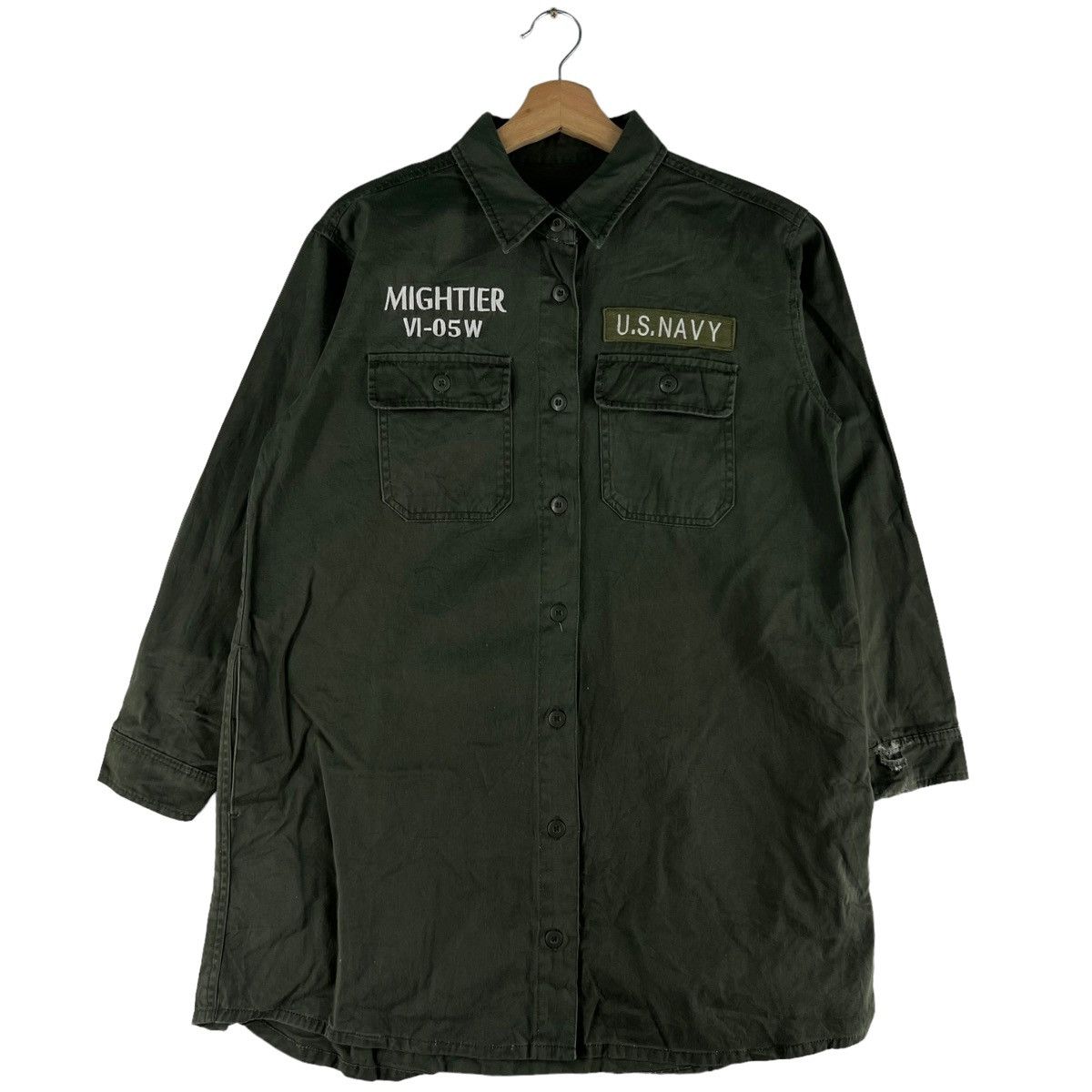 VINTAGE MILITARY WORK JACKET US NAVY STILL HUNGRY BIG LOGO