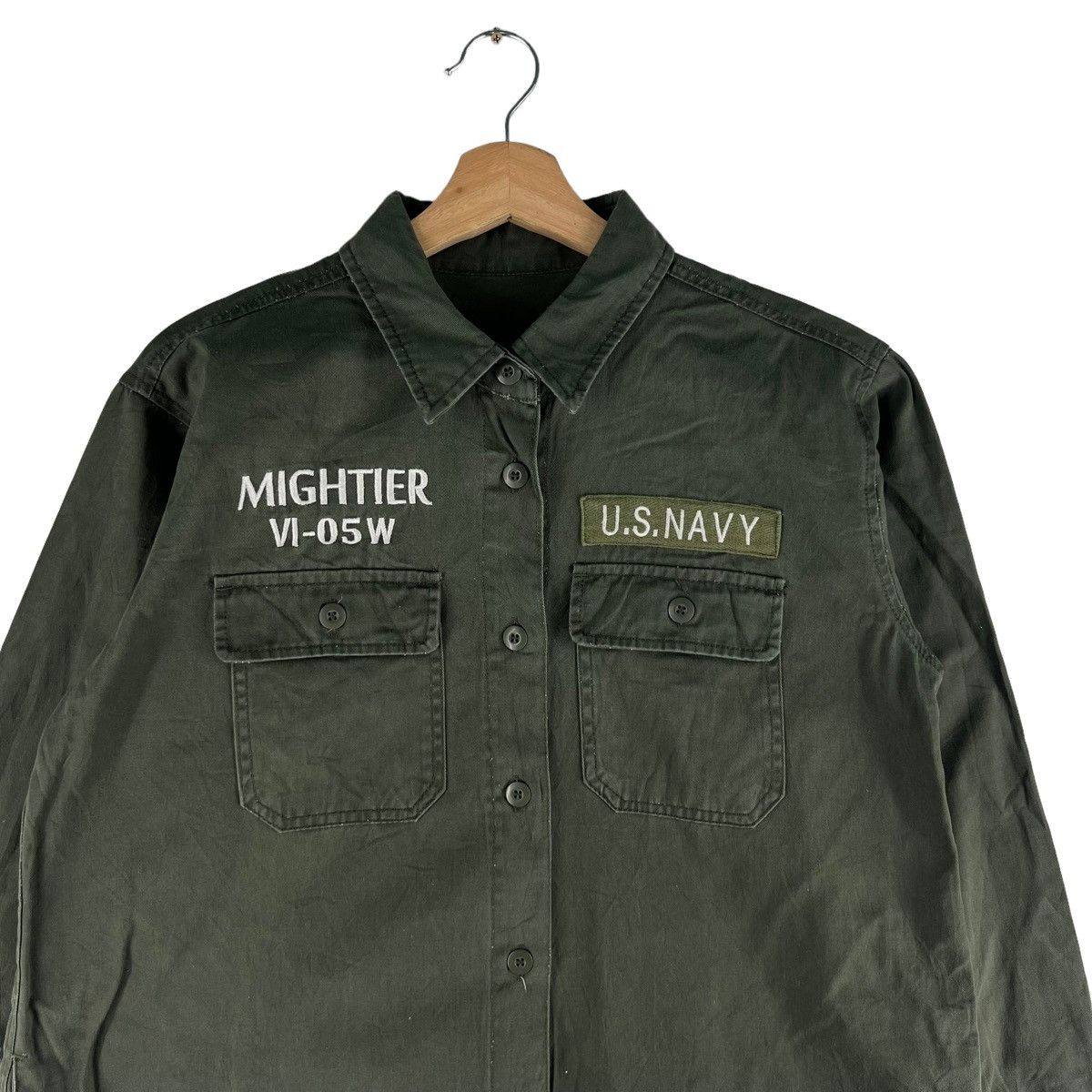 Japanese Brand VINTAGE MILITARY WORK JACKET US NAVY STILL HUNGRY BIG LOGO Size US M / EU 48-50 / 2 - 2 Thumbnail