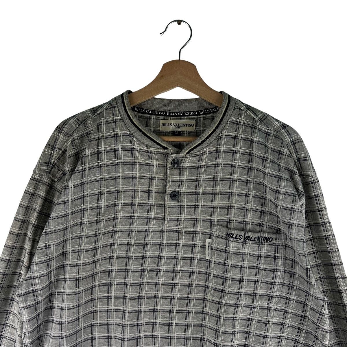 Japanese Brand VINTAGE SWEATSHIRT HILLS VALENTINO ITALY TARTAN DESIGN Size US M / EU 48-50 / 2 - 2 Thumbnail