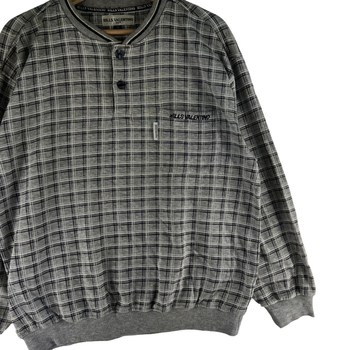 Japanese Brand VINTAGE SWEATSHIRT HILLS VALENTINO ITALY TARTAN DESIGN Size US M / EU 48-50 / 2 - 6 Thumbnail