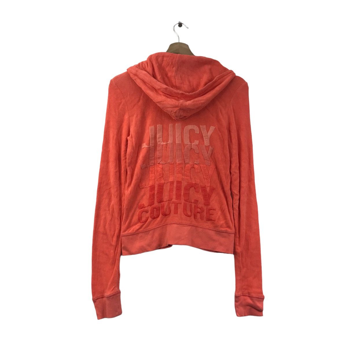 Juicy Couture Jeans JUICY CONTURE Embroidered Orange Neon Hooded Sweater Size US M / EU 48-50 / 2 - 1 Thumbnail