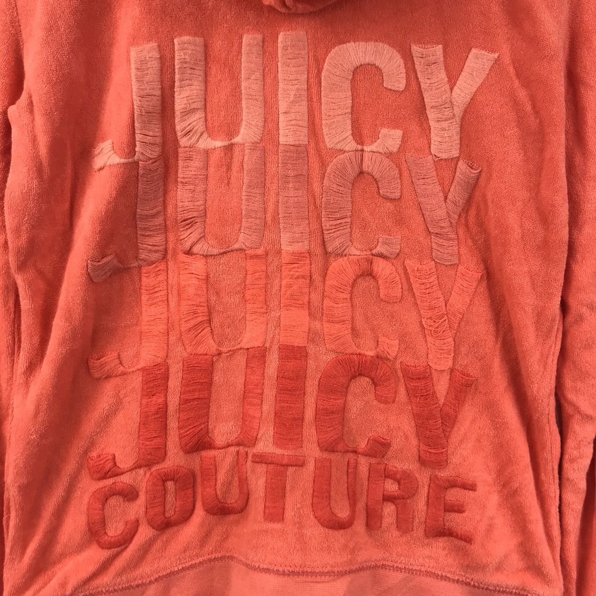 Juicy Couture Jeans JUICY CONTURE Embroidered Orange Neon Hooded Sweater Size US M / EU 48-50 / 2 - 2 Thumbnail