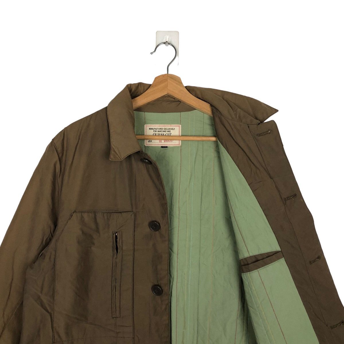 Guess VINTAGE LONG JACKET GUESS MILITARY ARMY DESIGN Size US M / EU 48-50 / 2 - 9 Thumbnail
