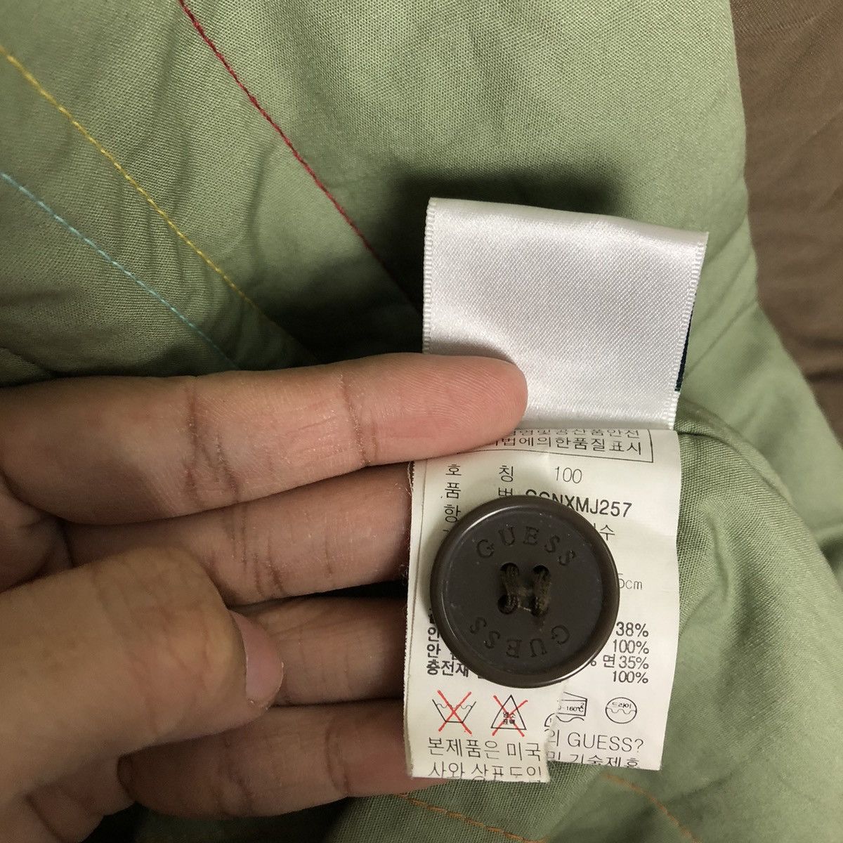 Guess VINTAGE LONG JACKET GUESS MILITARY ARMY DESIGN Size US M / EU 48-50 / 2 - 13 Thumbnail