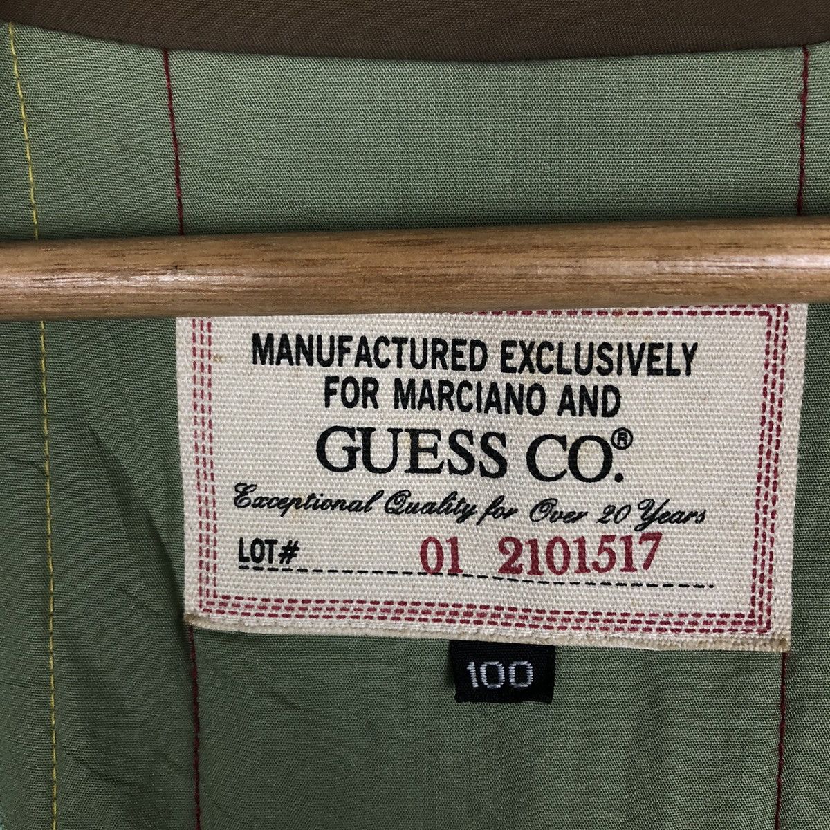 Guess VINTAGE LONG JACKET GUESS MILITARY ARMY DESIGN Size US M / EU 48-50 / 2 - 11 Thumbnail