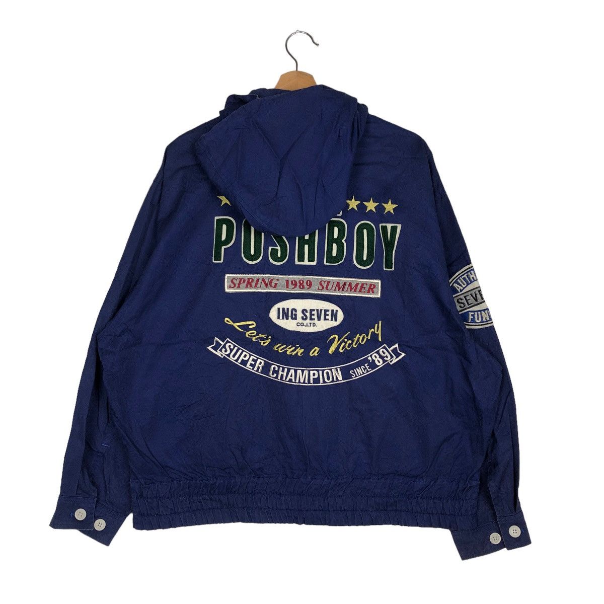 Japanese Brand VINTAGE POSH BOY BOMBER JACKET EMBROIDERED BIG LOGO SPELLOUT Size US L / EU 52-54 / 3 - 7 Thumbnail