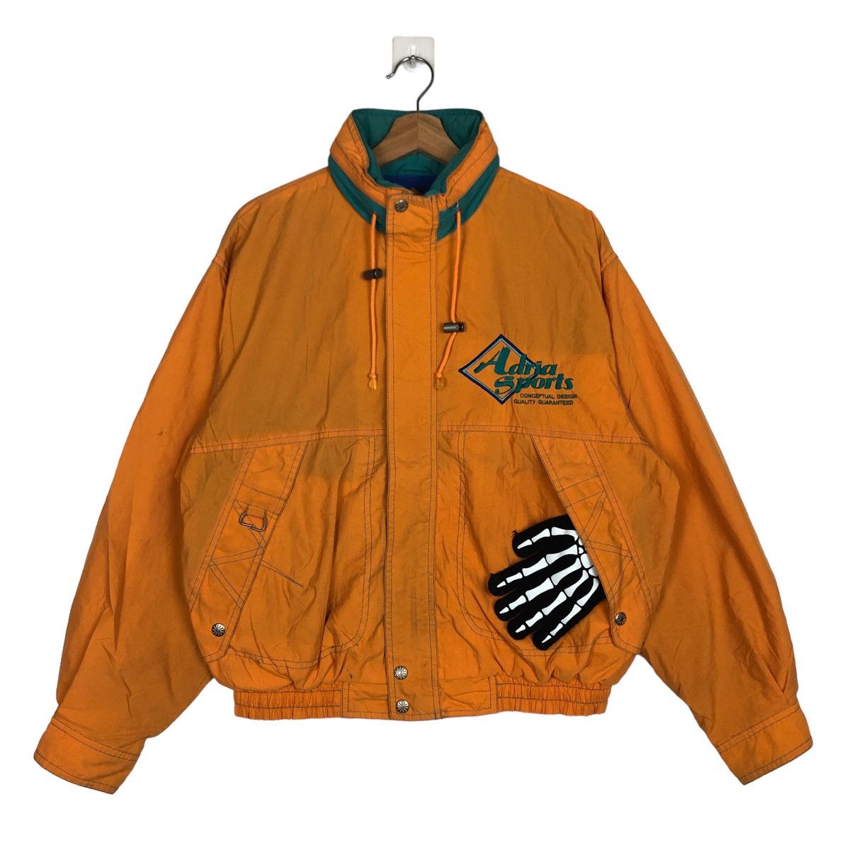 Japanese Brand VINTAGE BOMBER JACKET ADRIA SPORTS BIG LOGO ISSEY MIYAKE Size US L / EU 52-54 / 3 - 1 Thumbnail