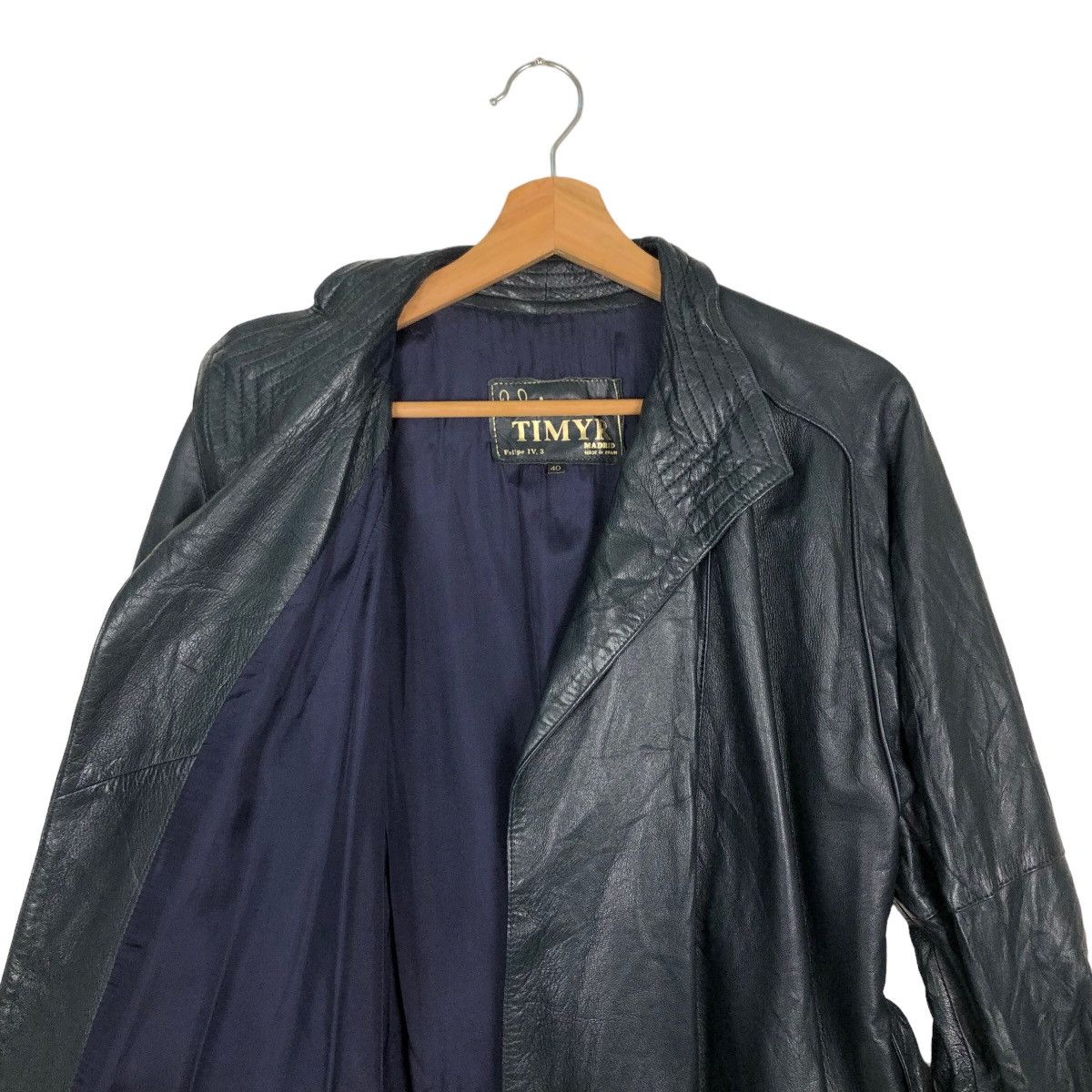 Japanese Brand VINTAGE LEATHER LONG JACKET TIMYR MADRID INSPIRE RICK OWNES Size US M / EU 48-50 / 2 - 9 Thumbnail