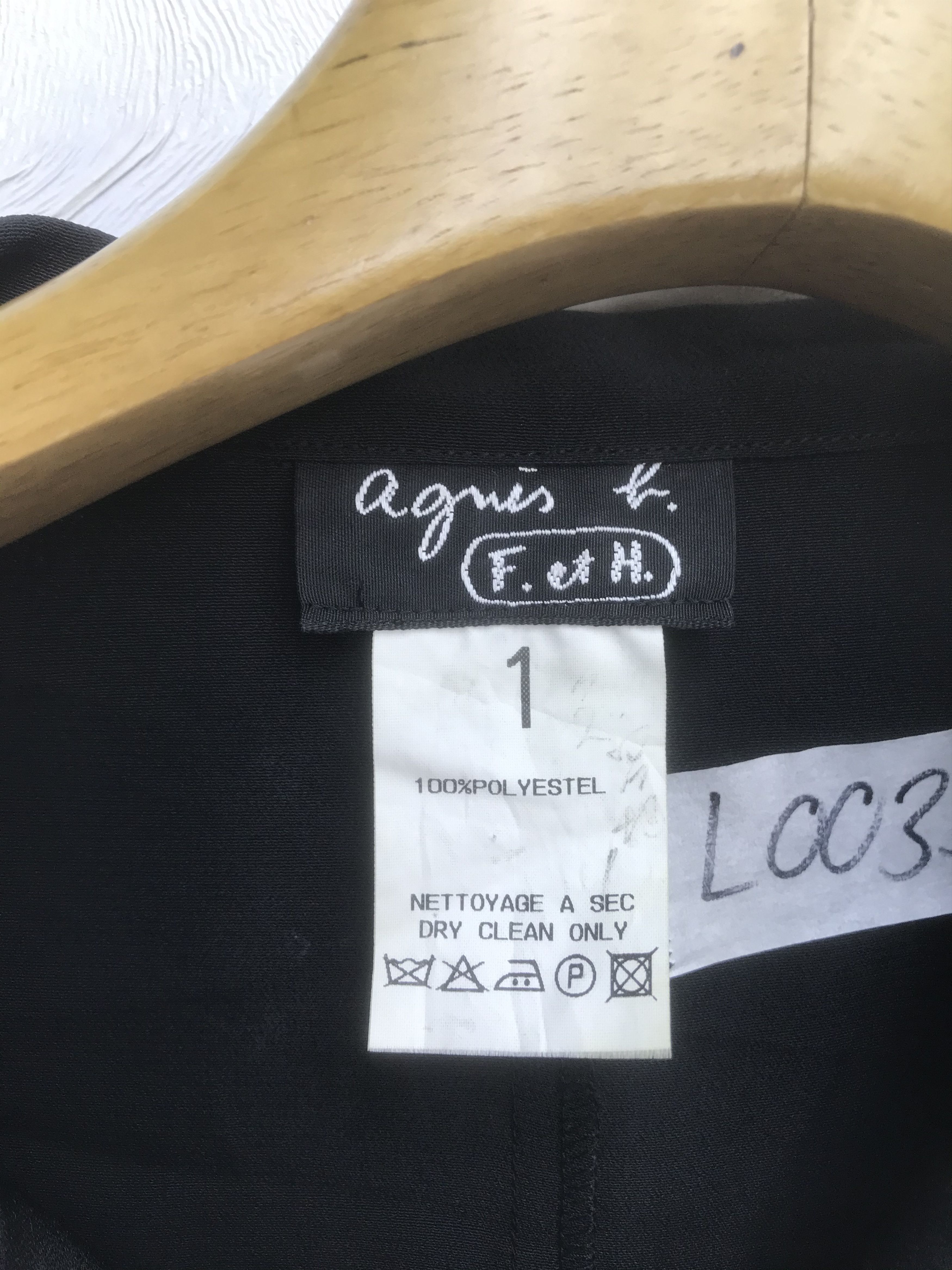 agnes b. Agnes B Minimalist Black Button Jacket Paris Designer Size S / US 4 / IT 40 - 3 Thumbnail