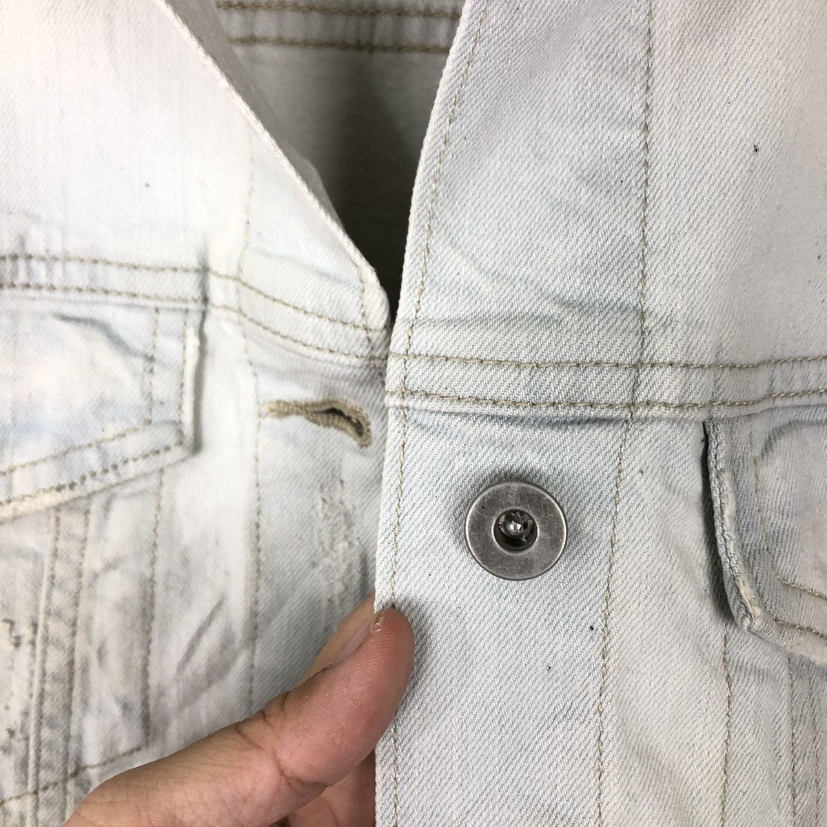 Japanese Brand VINTAGE TRUCKER RACER CROPPED DENIM JACKET UNIQLO JAPAN Size US XL / EU 56 / 4 - 13 Thumbnail