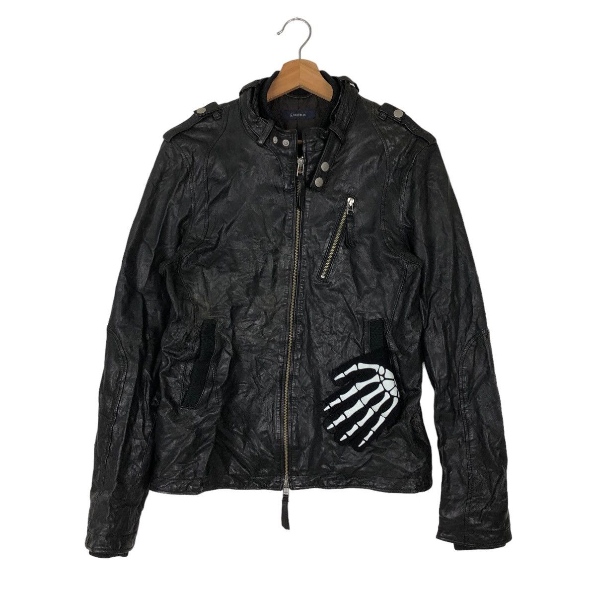 Japanese Brand VINTAGE BOMBER LEATHER JACKET RAGEBLUE JAPAN ISSEY MIYAKE Size US L / EU 52-54 / 3 - 1 Thumbnail