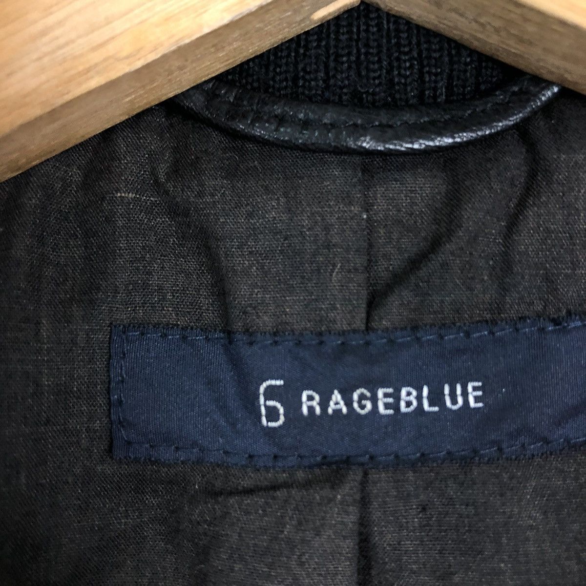 Japanese Brand VINTAGE BOMBER LEATHER JACKET RAGEBLUE JAPAN ISSEY MIYAKE Size US L / EU 52-54 / 3 - 11 Thumbnail