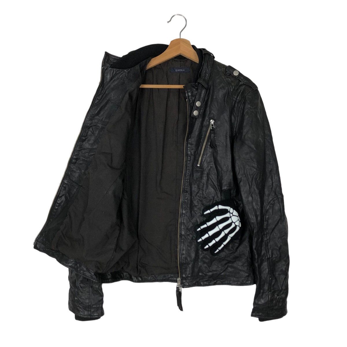Japanese Brand VINTAGE BOMBER LEATHER JACKET RAGEBLUE JAPAN ISSEY MIYAKE Size US L / EU 52-54 / 3 - 8 Thumbnail