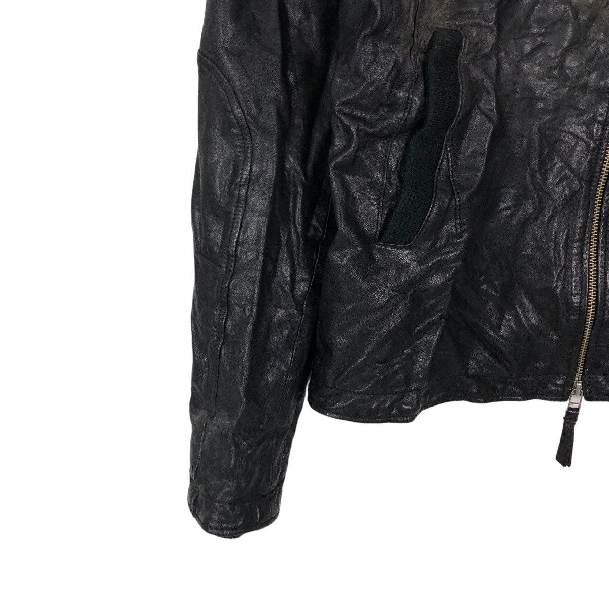 Japanese Brand VINTAGE BOMBER LEATHER JACKET RAGEBLUE JAPAN ISSEY MIYAKE Size US L / EU 52-54 / 3 - 3 Thumbnail