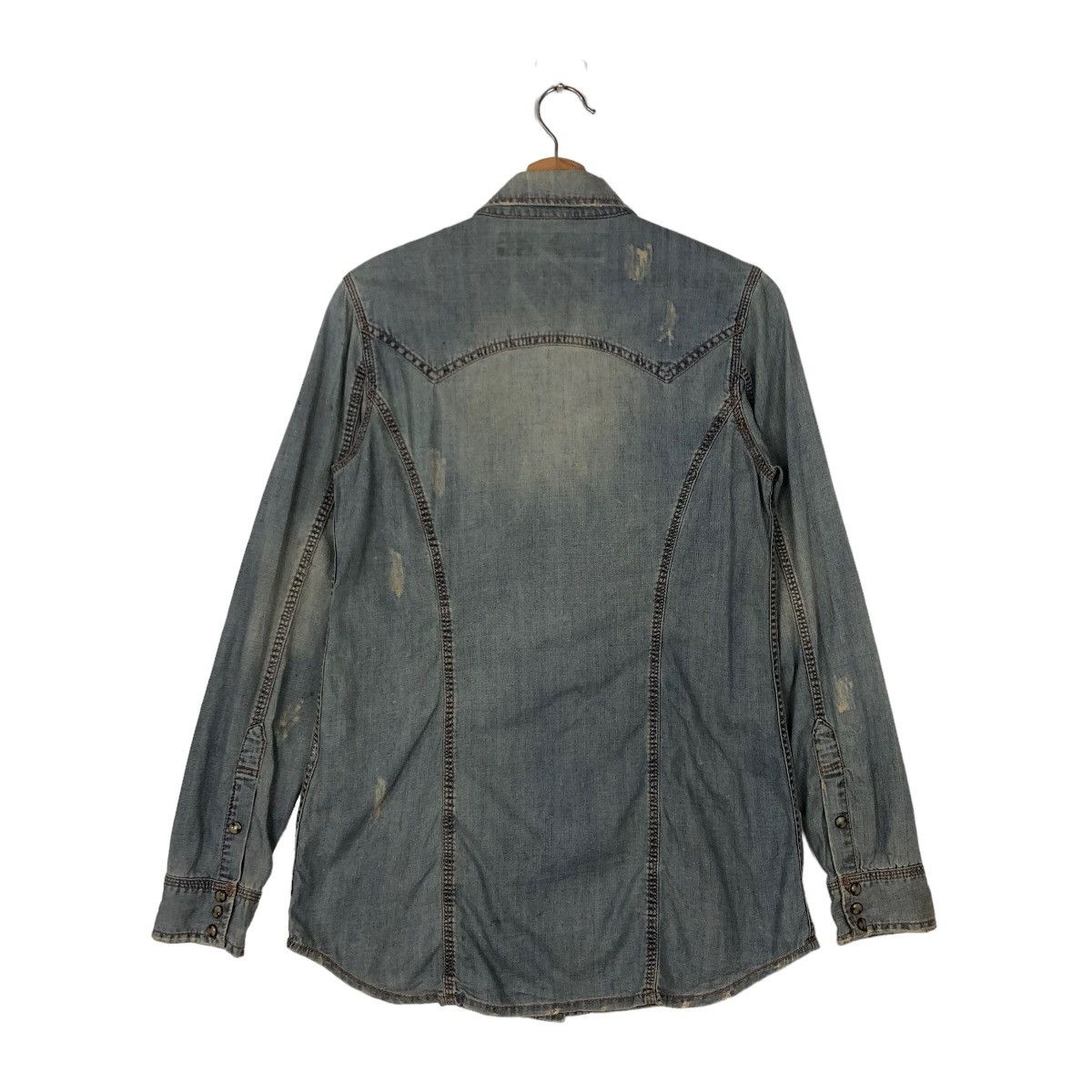 Japanese Brand VINTAGE CHAMBRAY DENIM JACKET GENUINE VINTAGE GOA JAPAN Size US M / EU 48-50 / 2 - 7 Thumbnail