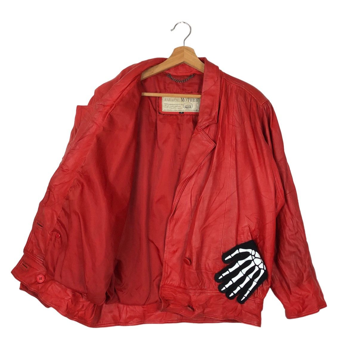 Japanese Brand VINTAGE BOMBER LEATHER JACKET HARAJUKU MOTHER JAPAN MADE Size US M / EU 48-50 / 2 - 8 Thumbnail