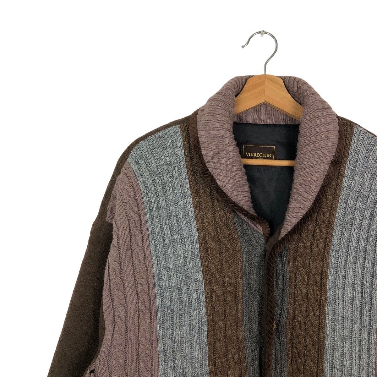Japanese Brand VINTAGE KNIT VIVRECLUB BOMBER JACKET JAPAN ISSEY MIYAKE Size US L / EU 52-54 / 3 - 5 Thumbnail