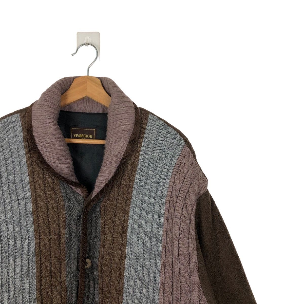 Japanese Brand VINTAGE KNIT VIVRECLUB BOMBER JACKET JAPAN ISSEY MIYAKE Size US L / EU 52-54 / 3 - 6 Thumbnail