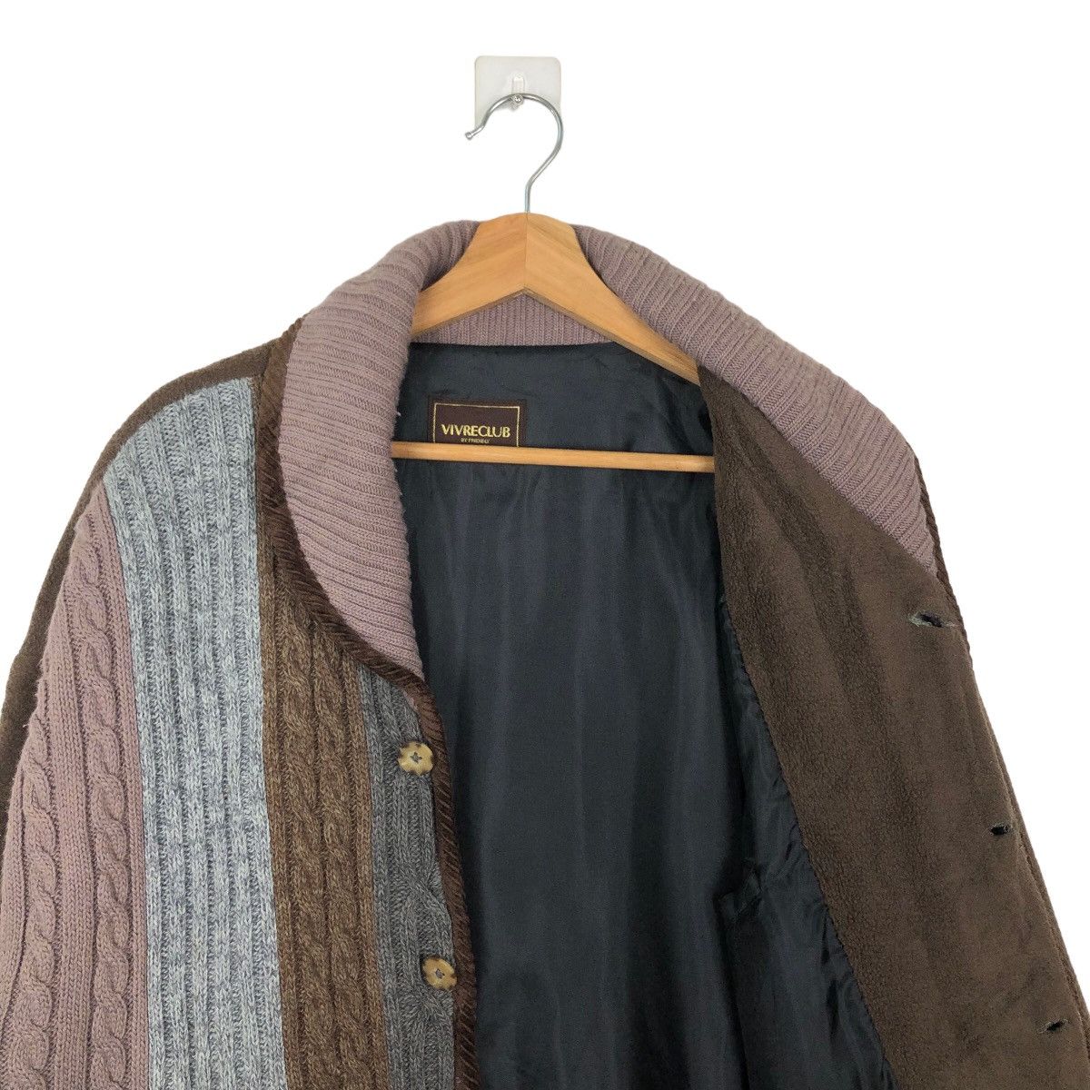 Japanese Brand VINTAGE KNIT VIVRECLUB BOMBER JACKET JAPAN ISSEY MIYAKE Size US L / EU 52-54 / 3 - 9 Thumbnail