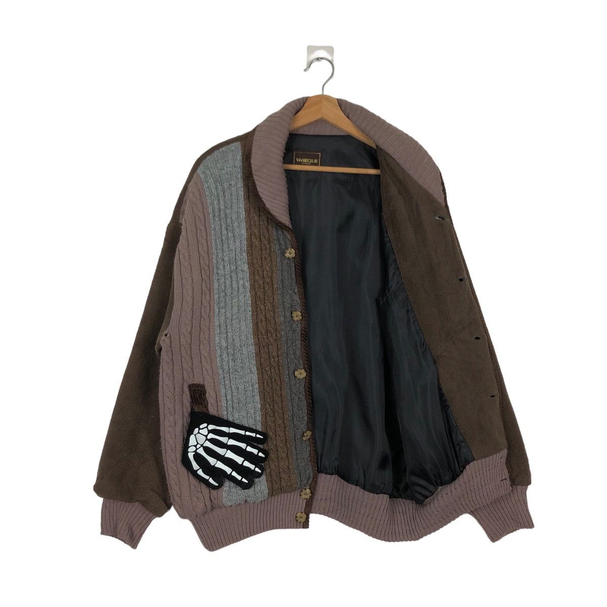 Japanese Brand VINTAGE KNIT VIVRECLUB BOMBER JACKET JAPAN ISSEY MIYAKE Size US L / EU 52-54 / 3 - 8 Thumbnail
