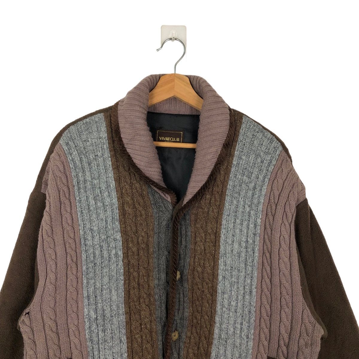 Japanese Brand VINTAGE KNIT VIVRECLUB BOMBER JACKET JAPAN ISSEY MIYAKE Size US L / EU 52-54 / 3 - 2 Thumbnail