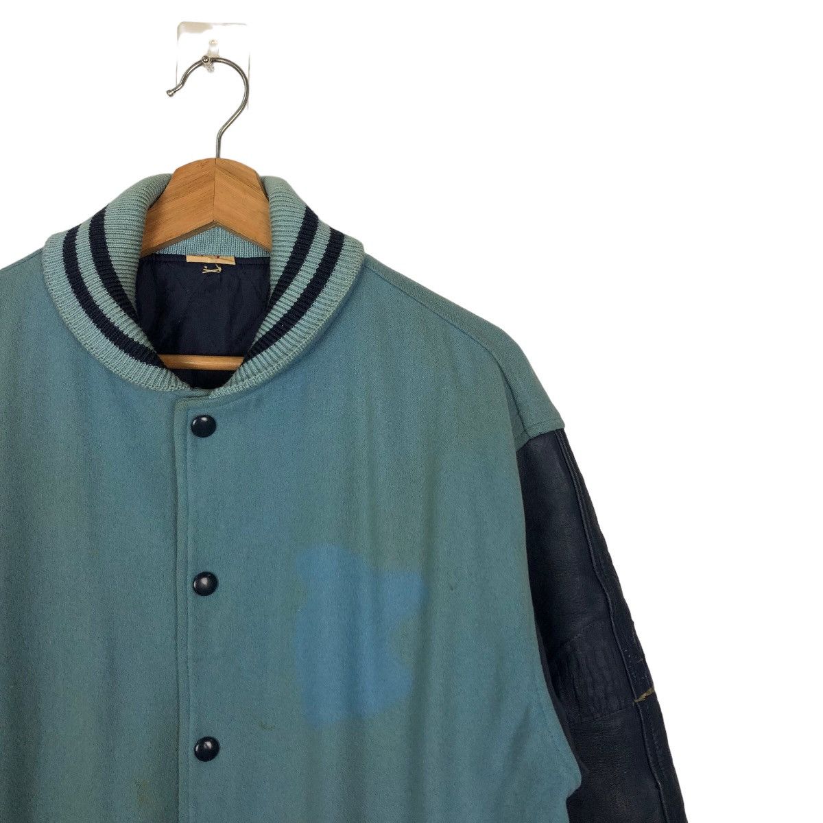 Japanese Brand VINTAGE VARSITY JACKET VILLAGE STONE LEATHER USA MADE Size US M / EU 48-50 / 2 - 5 Thumbnail