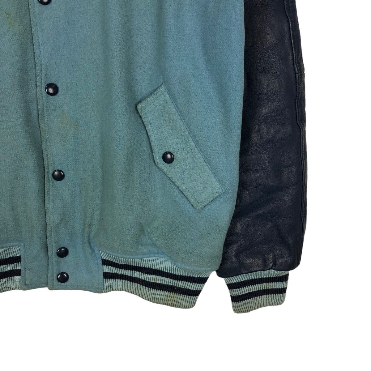 Japanese Brand VINTAGE VARSITY JACKET VILLAGE STONE LEATHER USA MADE Size US M / EU 48-50 / 2 - 4 Thumbnail