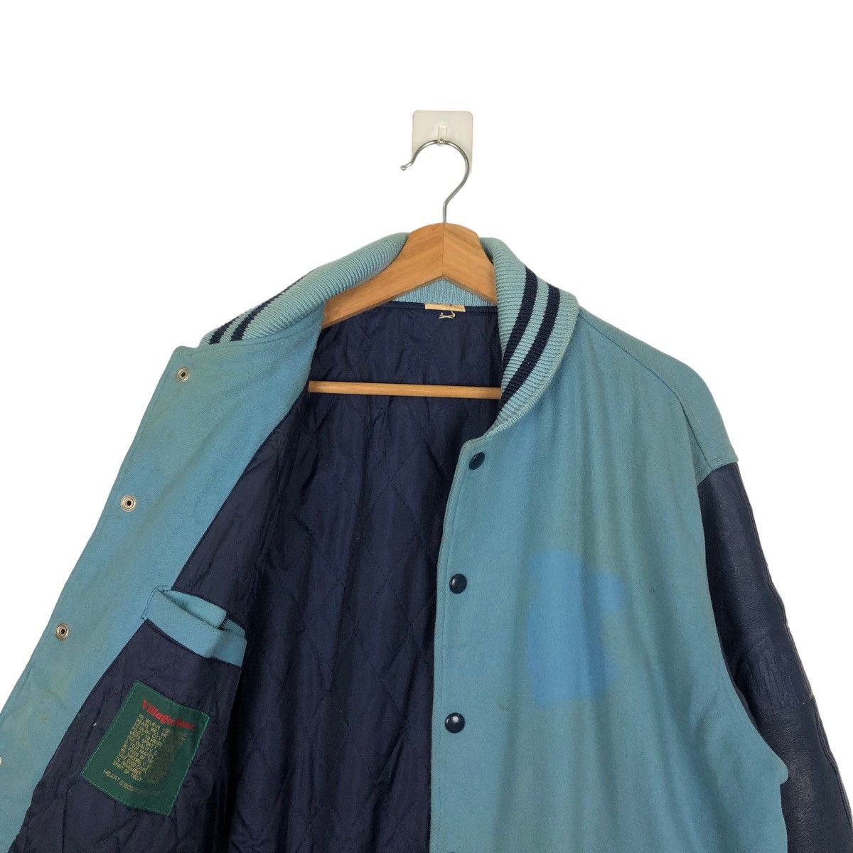 Japanese Brand VINTAGE VARSITY JACKET VILLAGE STONE LEATHER USA MADE Size US M / EU 48-50 / 2 - 9 Thumbnail