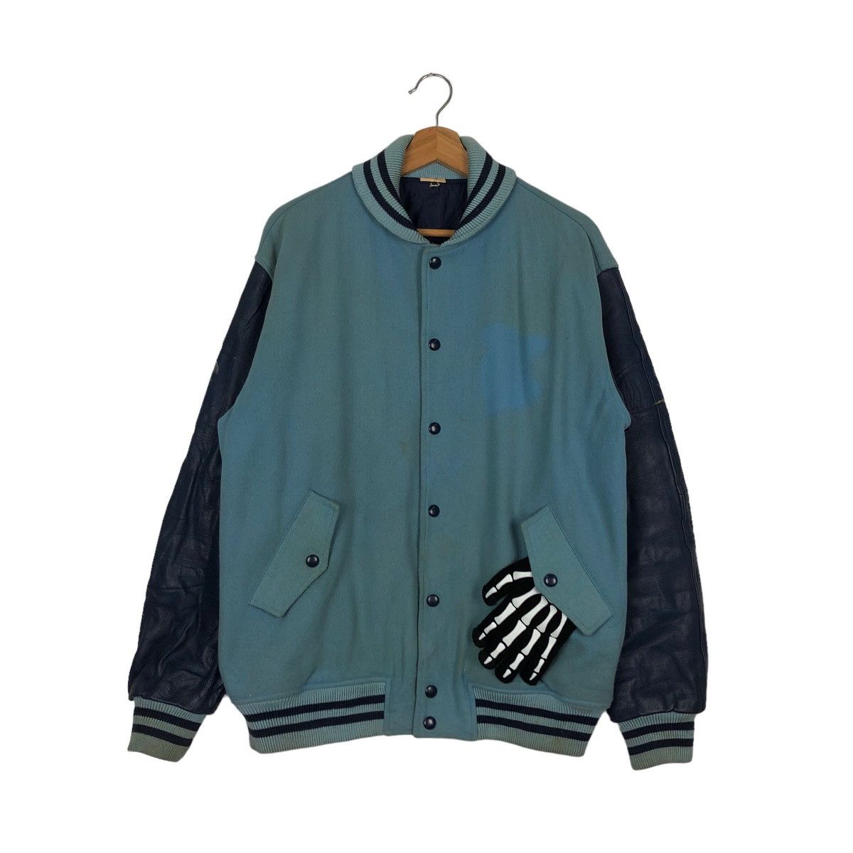 Japanese Brand VINTAGE VARSITY JACKET VILLAGE STONE LEATHER USA MADE Size US M / EU 48-50 / 2 - 1 Thumbnail