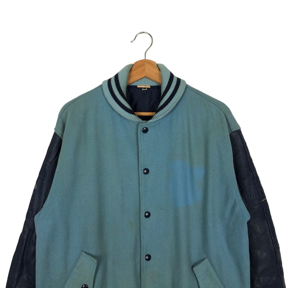 Japanese Brand VINTAGE VARSITY JACKET VILLAGE STONE LEATHER USA MADE Size US M / EU 48-50 / 2 - 2 Thumbnail