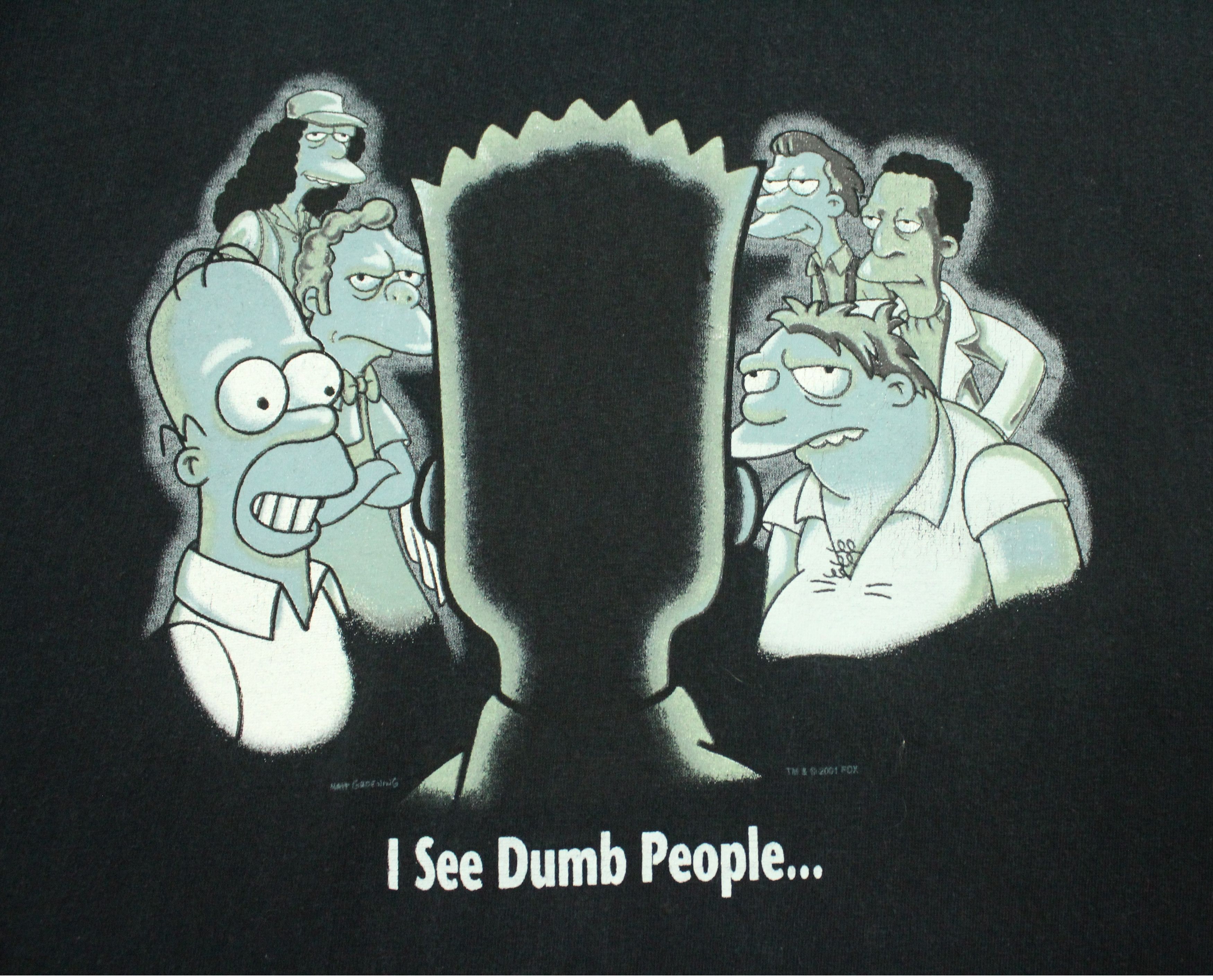 Cartoon Network × Vintage Vintage THE SIMPSONS T Shirt Matt Groening 2001 Size US XL / EU 56 / 4 - 4 Thumbnail