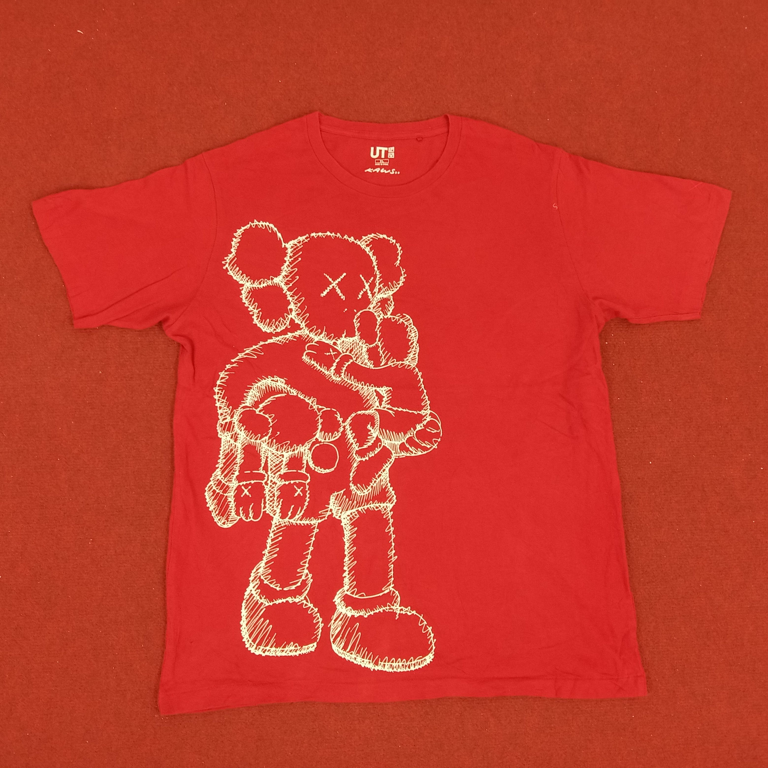 Japanese Brand × Kaws Uniqlo X Kaws Streetwear Style Big Print Design Tshirt Size US XL / EU 56 / 4 - 1 Thumbnail
