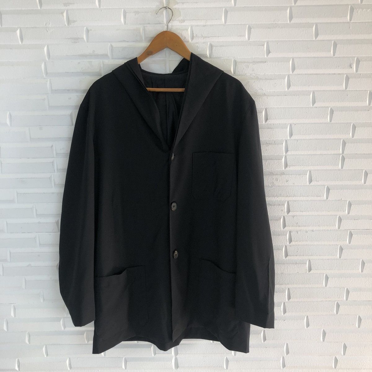 Yohji Yamamoto YS FOR MEN BY YOHJI YAMAMOTO HOODIE LIGHT JACKET Size US L / EU 52-54 / 3 - 4 Thumbnail
