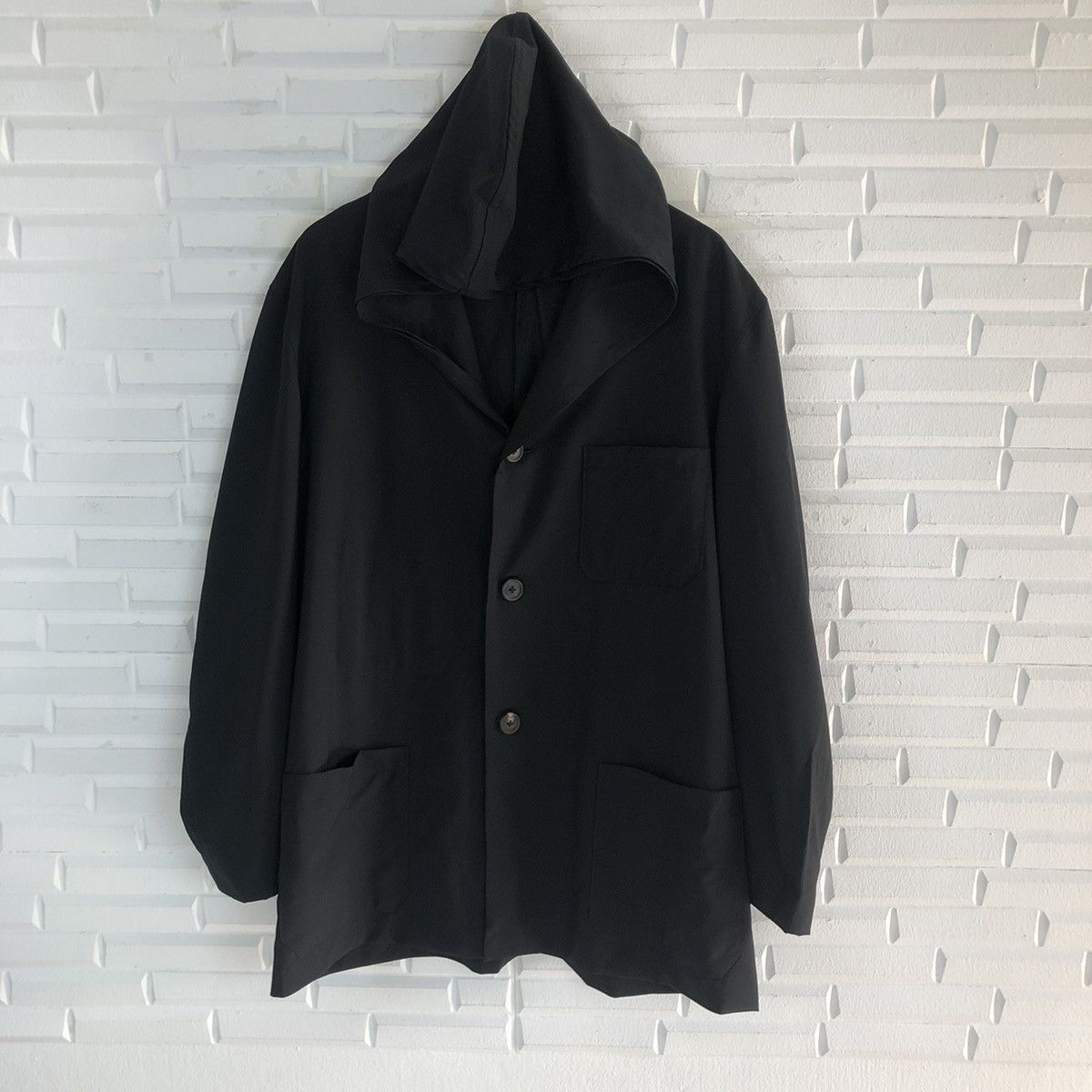 Yohji Yamamoto YS FOR MEN BY YOHJI YAMAMOTO HOODIE LIGHT JACKET Size US L / EU 52-54 / 3 - 1 Thumbnail